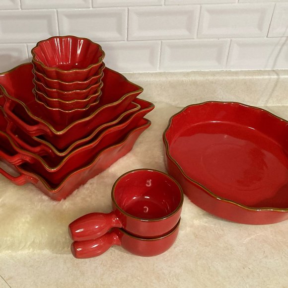 KSP Tuscana Bakeware Set (Red) 16 pieces - Picture 1 of 7